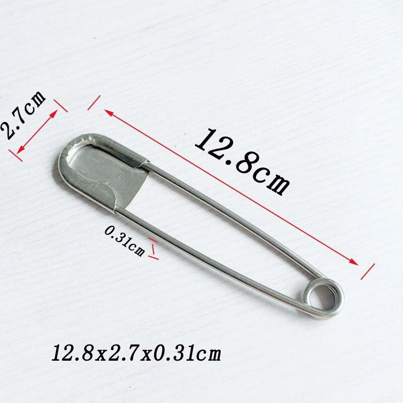 10Pcs 스테인레스 스틸 대형 안전 핀 12.8cm 브로치 핀 DIY 스티치 바느질 도구 쥬얼리에 대한 액세서리 공예 스카프 만들기