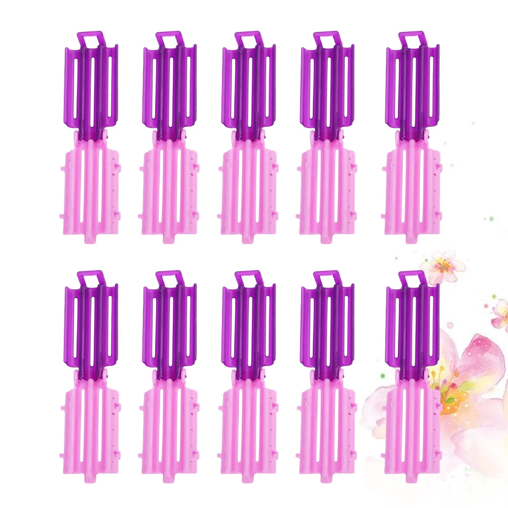 

45pcs Hair Perm Rods Curly Rods Hair Clips Salon Barber Hairdressing Tools for and ( Purple and )