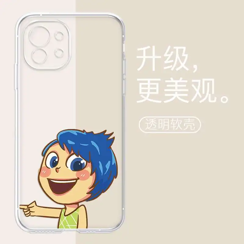 thumbnail image 1 of Funda de teléfono de dibujos animados de Disney para niñas, carcasa protectora transparente con dibujos animados de Inside Out 2, iPhone 15, ansiedad, Envy, 14, 13 Plus, Pro Max, 1 of 5