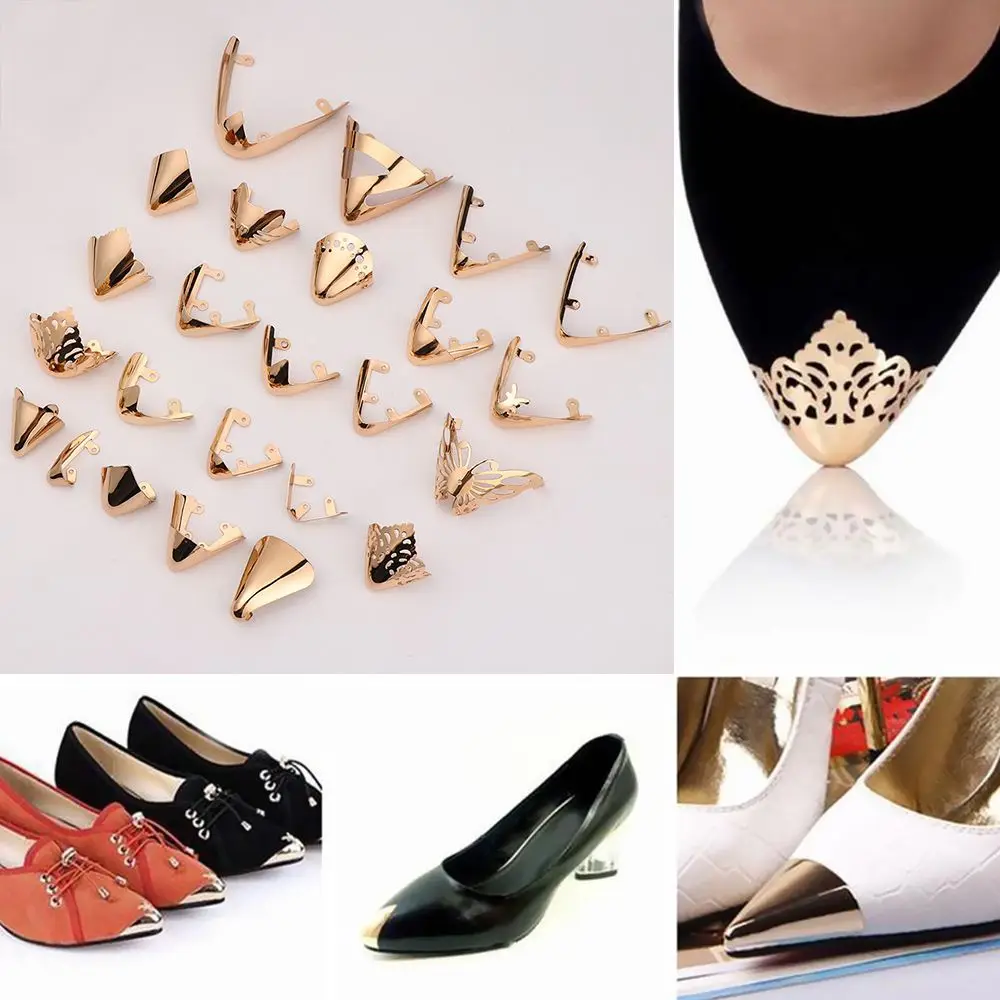 

1Pair Elegant Metal Material Repair Accessories High Heel Shoes Decoration Charm Buckle Shoes Clips Shoes Toe Protection