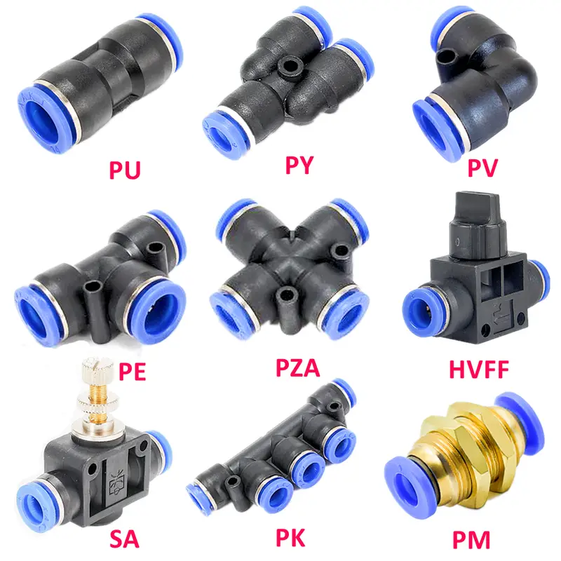 Pneumatic Fitting Pipe Connector Tube Air Quick Fittings Water Push In Hose Couping 4mm 6mm 8mm 10mm 12mm 14mm PU PY PK PE PV SA - Image 2