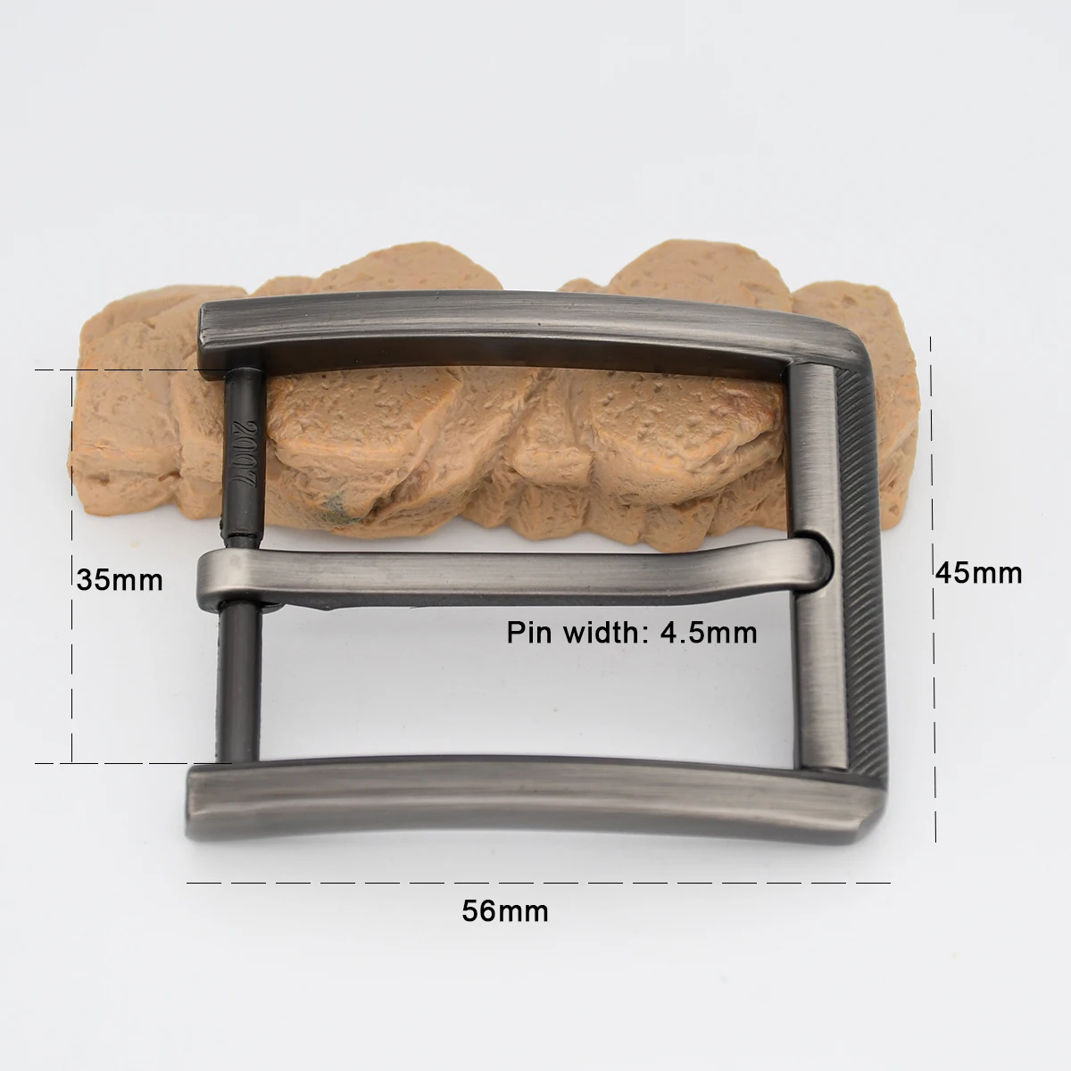 Description Picture 4 of item35mm Men's Belt Buckle Alloy Brushed Pin Buckle fit for 32mm-34mm Strap Leathercraft Waistband Belt Parts Accessories