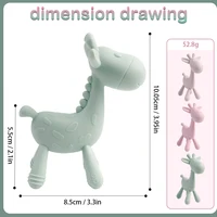 TYRY HU 1PC Baby Silicone Teether Baby Teeth Care Set Cute Deer shaped Silicone Teeth Protector Food grade Silicone 2