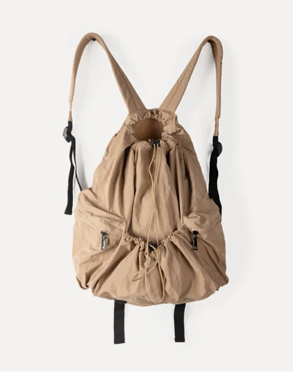 Sac à dos de voyage léger pour femme avec cordon de serrage en tissu nylon forestier de conception de niche japonaise et coréenne 2024_voghion.com
