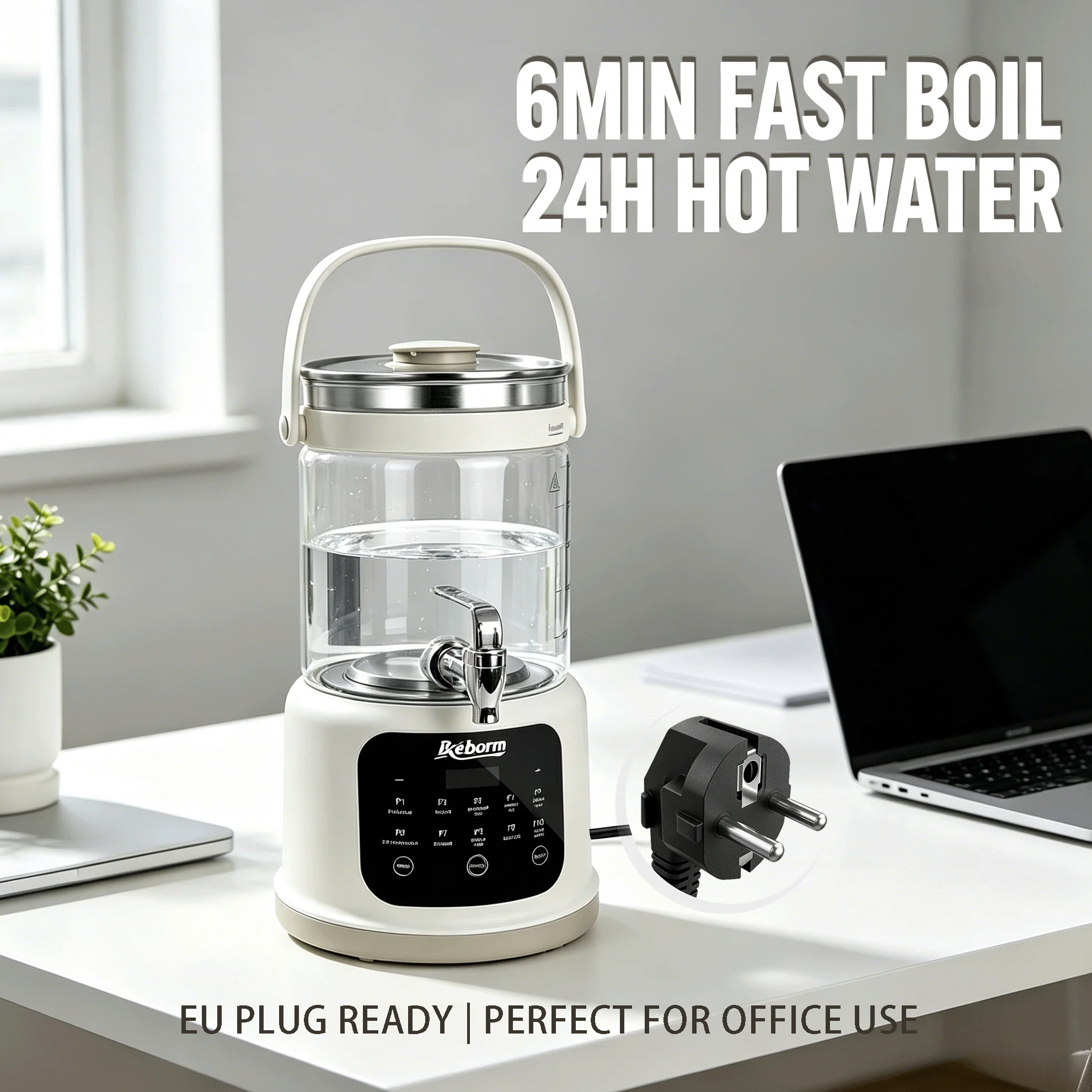 Bouilloire Électrique Intelligente 3L avec Robinet, Ébullition Rapide en 6 Min, Maintien au Chaud 24H, Prise EU, 10 Modes Prédéfinis, Théière en Verre, Chauffe-Eau pour Maison et Bureau 1 Bouilloire Électrique Intelligente 3L avec Robinet, Ébullition Rapide en 6 Min, Maintien au Chaud 24H, Prise EU, 10 Modes Prédéfinis, Théière en Verre, Chauffe-Eau pour Maison et Bureau 1