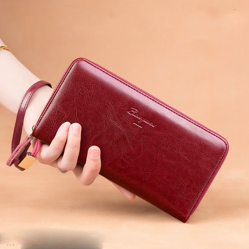 Women's wallet lady long 2022 new leather large-capacity zipper clutch mobile phone luxury wallet Coin purses money clip