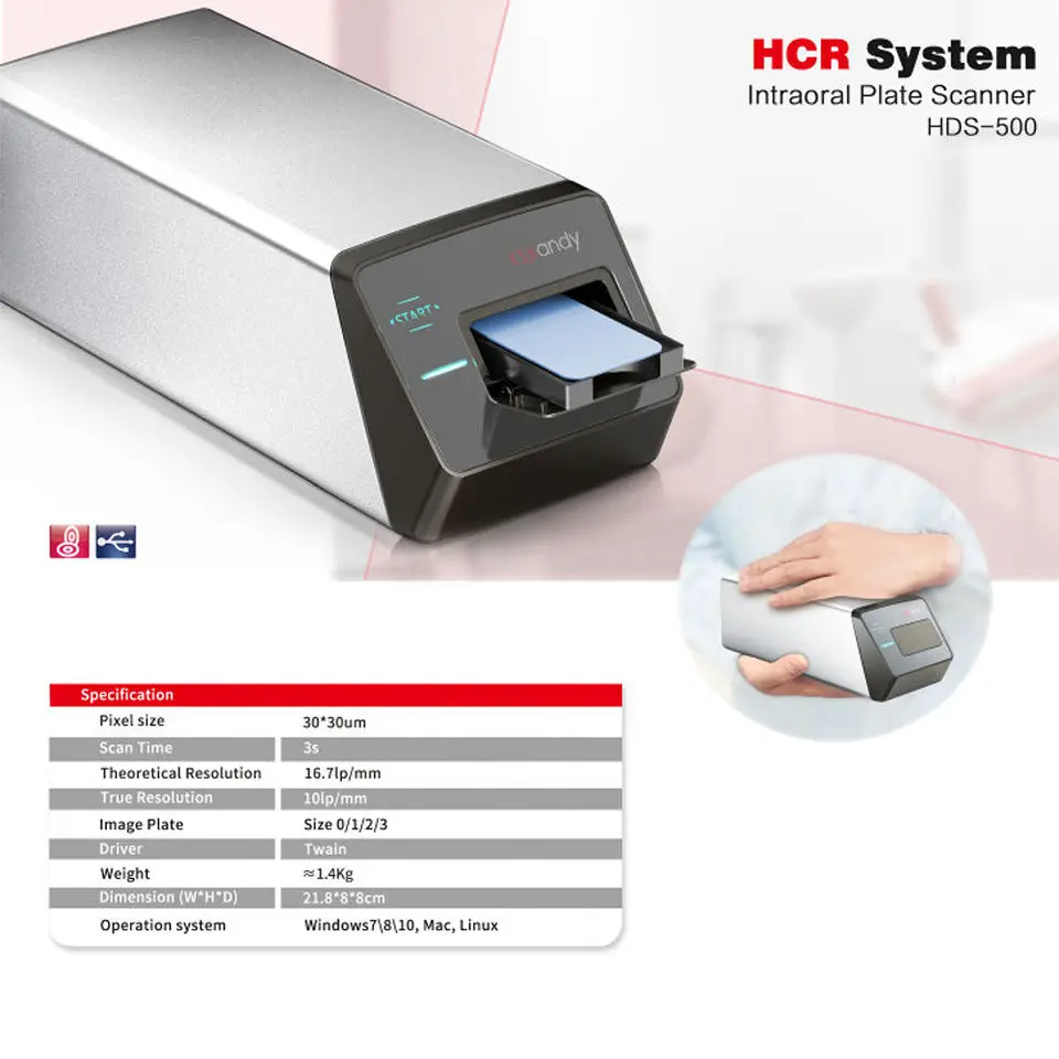 HDS-500 Dental Digital Imaging Phosphor Plate Scanner Dental X-Ray Scanner Dental X-Ray Phosphor Plate Scanner