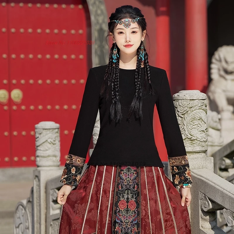 2024 chinese vintage hanfu tops traditional satin jacquard vest national flower embroidery sleeveless jacket ethnic tang suit