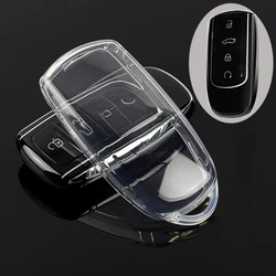 Clear TPU Car Remote Key Case Cover - Durable Key Protector and Accessory (Transparent)