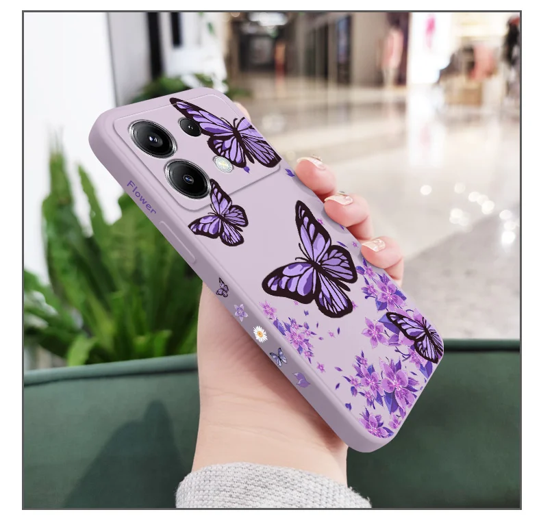 Verträumte Schmetterling Telefon Fall Für Xiaomi Poco F8 F7 X7 X6 F6 M6 M5 M5S F5 X5 F4 X4 M4 X3 Ultra Pro GT Silikon Abdeckung – Detail 8