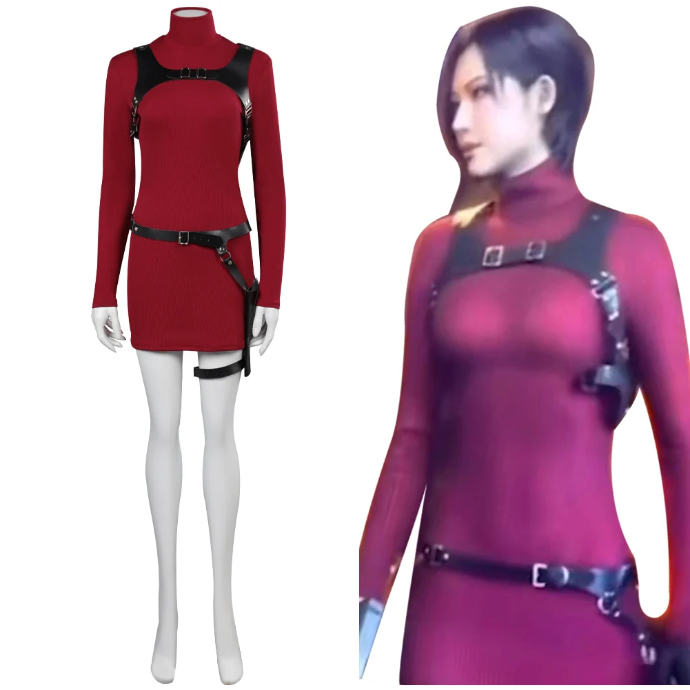 

Biohazard Anime Game Resident 4 Ada Wong Cosplay Costume For Girls Dress Cheongsam Fantasia Halloween Carnival Party Disguise