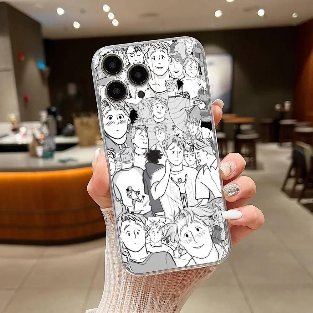 thumbnail image 1 of Funda de teléfono Heartstopper para iPhone 15, 14, 13, 12, 11, Mini Pro Max, X, XR, XSMax, 6S, 6, 7, 8 Plus, SE20, cubierta transparente, 1 of 5