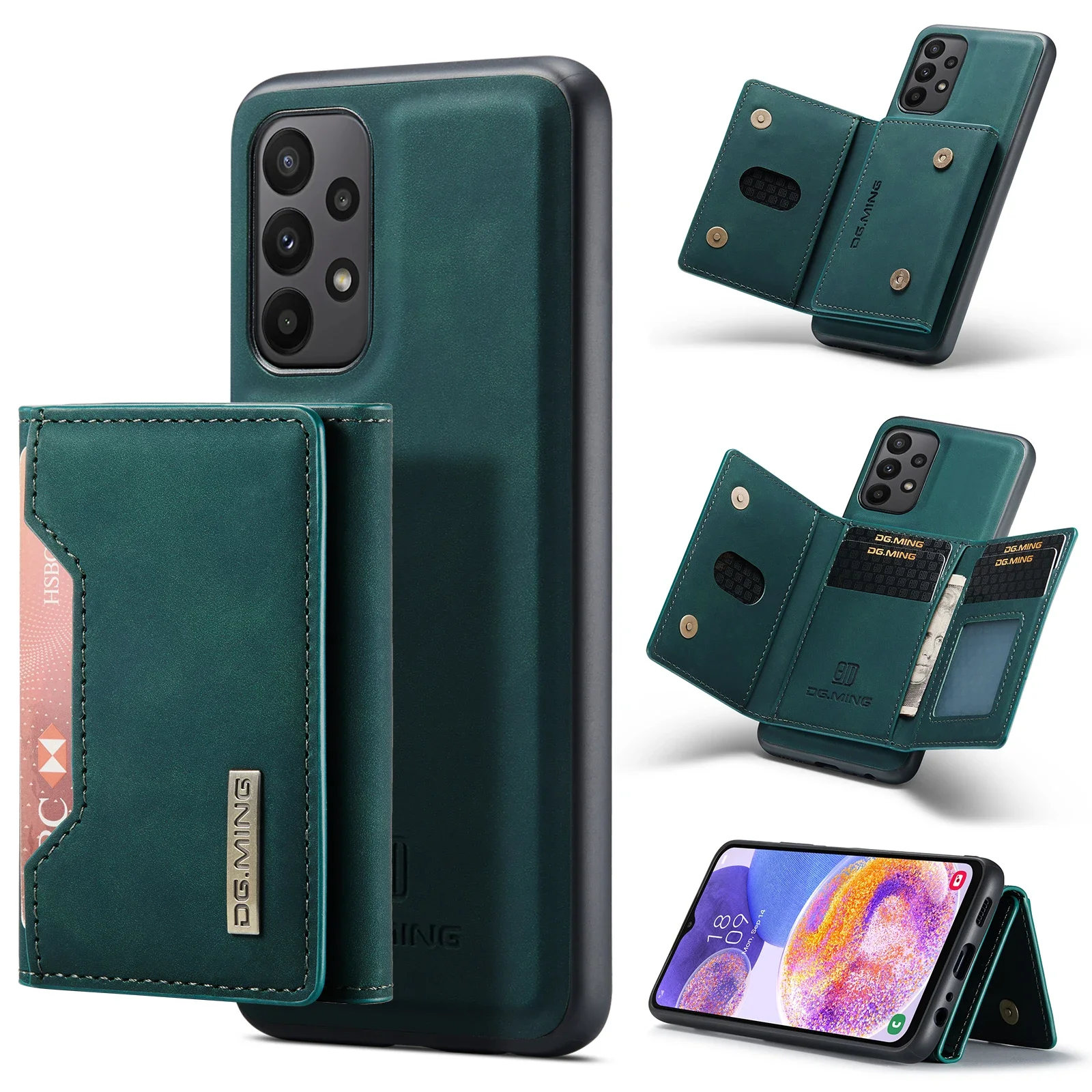 2-in-1 Magnetic Detachable Leather Wallet Phone Case