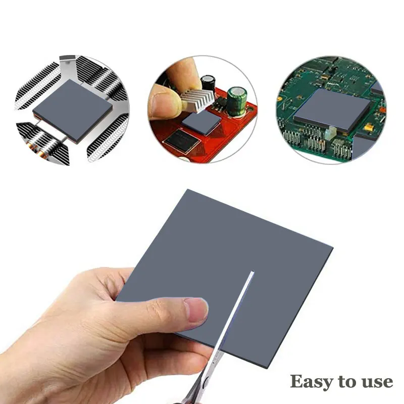 Upsiren High-Performance 24W Thermal Conductive Silicone Cooling Pad, 100x100/120x20mm