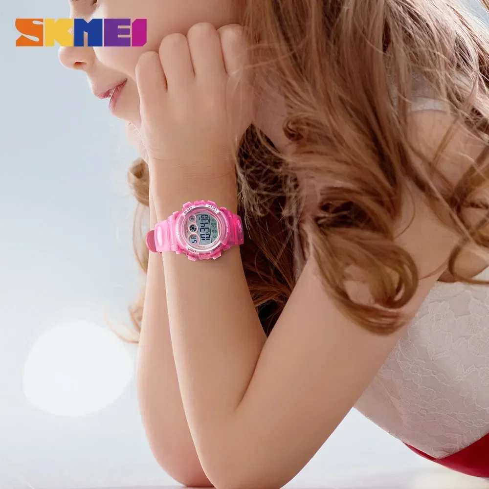 SKMEI 1451 Digital LED Watches Alarm Date Sports Electronic Digital Watch Dropship Fashion Waterproof Children Boy Girl Watch