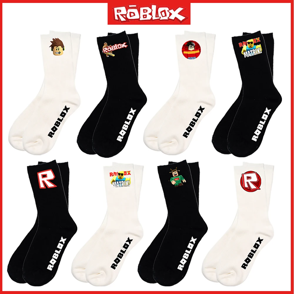 

Roblox Game Cartoon Print Long Sleeve Mens and Womens Winter Leisure Fashion Sports Cotton Socks Knitted Socks Christmas Gift