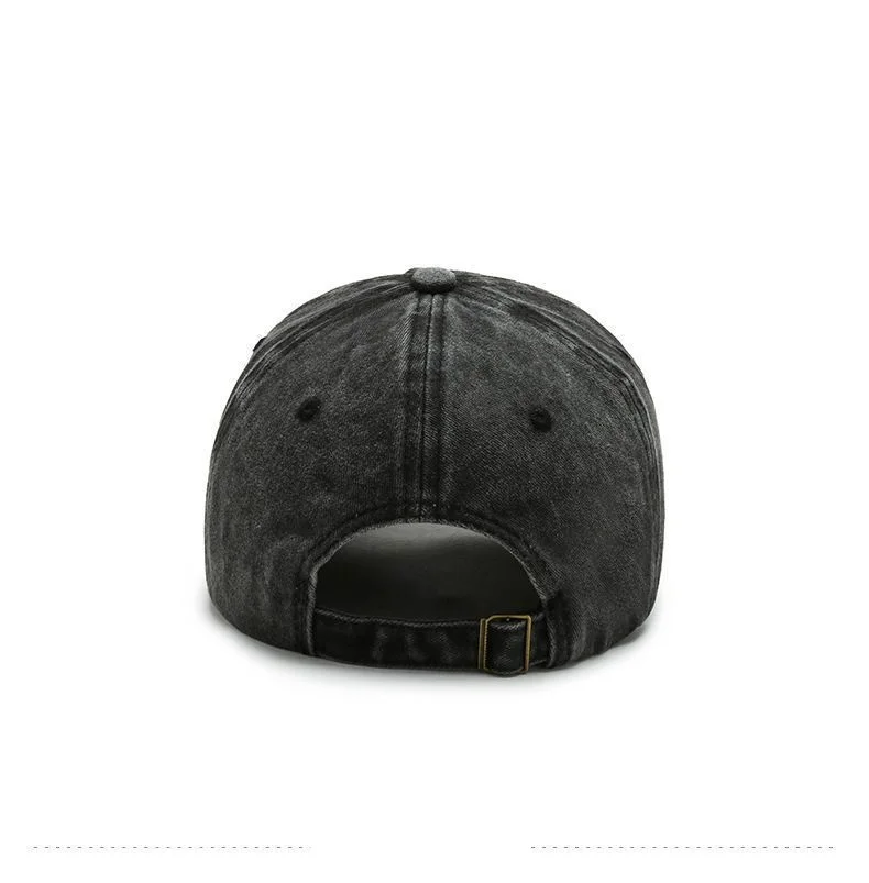 Hat Men's wash cloth letter embroidery Baseball cap American street worn cap casual Sun hat_voghion.com