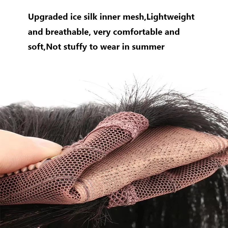 Parrucca topper da donna in capelli umani al 100%, realizzata a macchina con clip, per volume e colori. # 99J/ # Consegna Rapida 330 Vendita all'Ingrosso - immagine 2