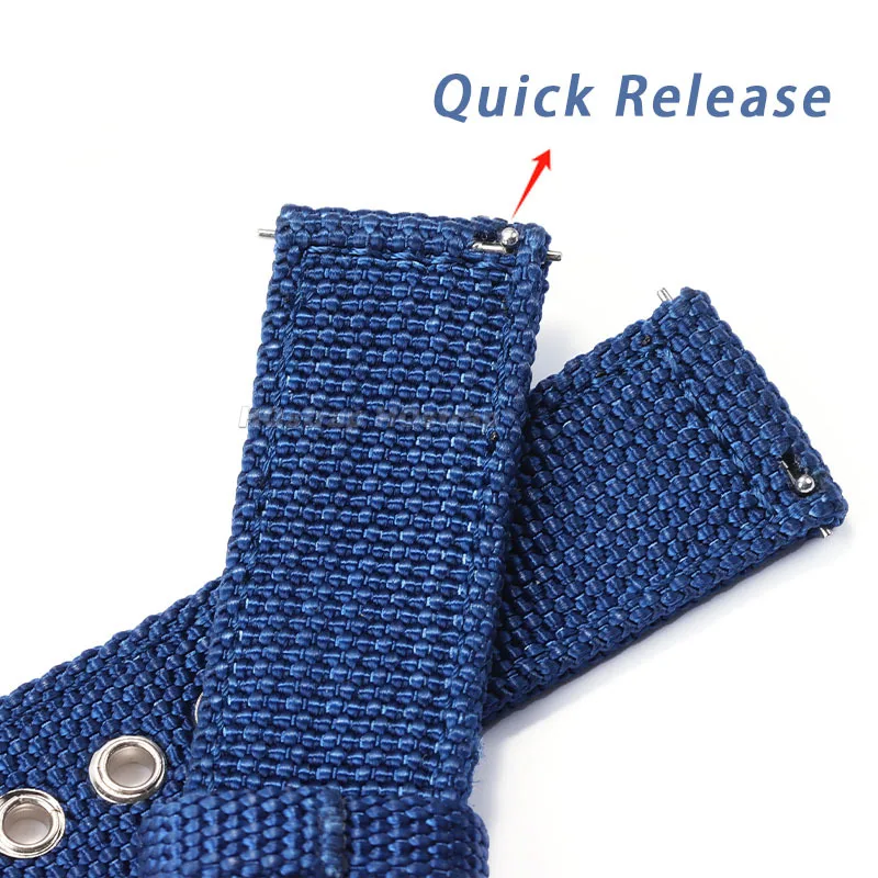 Versatile Nylon Canvas Watch Strap – Soft, Quick Release Sport Wristband