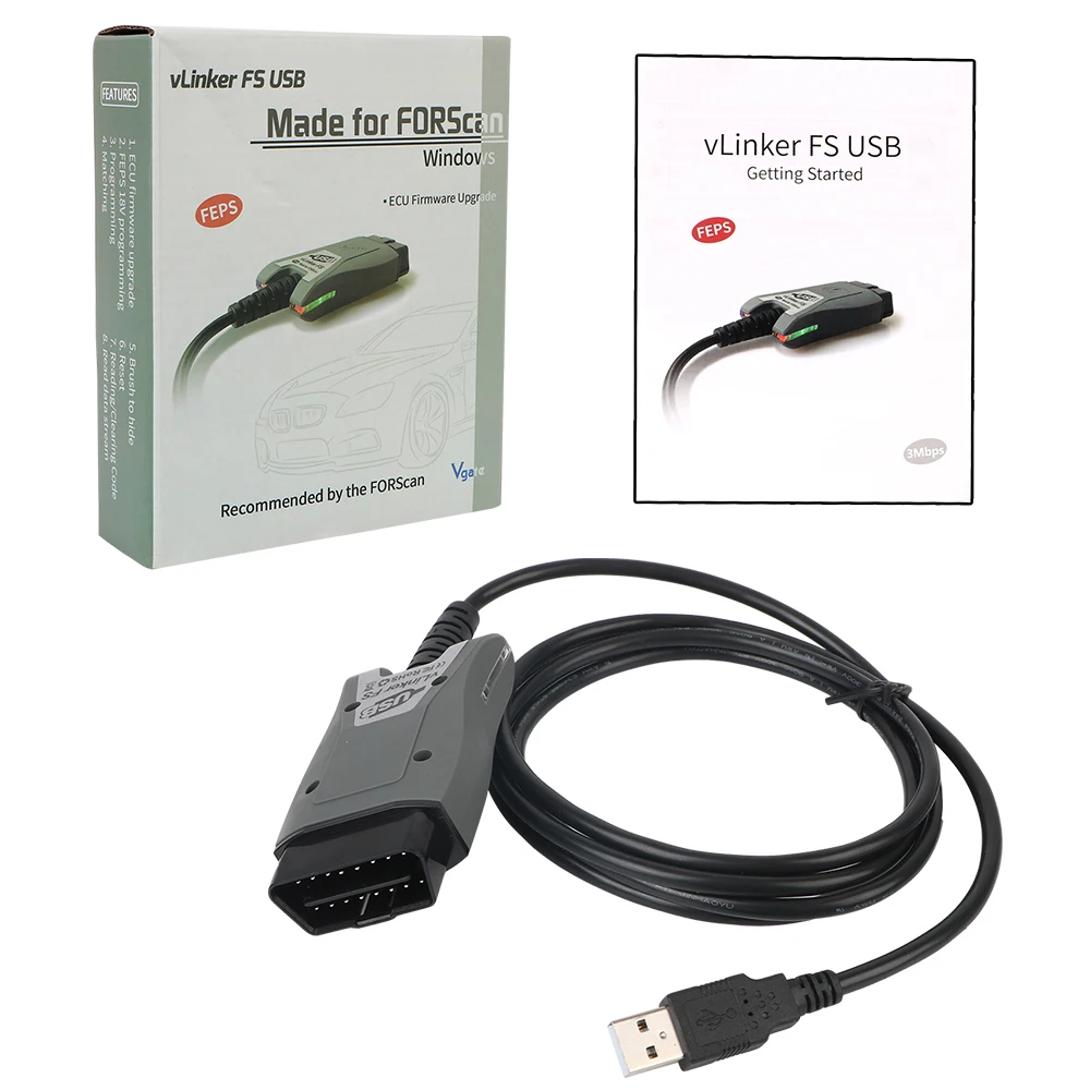 Hs/MS-CAN Voor Ford Forscan Iep 327 Obd 2 Vlinker Fs Usb Fs Elm327 Auto Diagnostische Scanner Voor Mazda Interface Tools Obdii