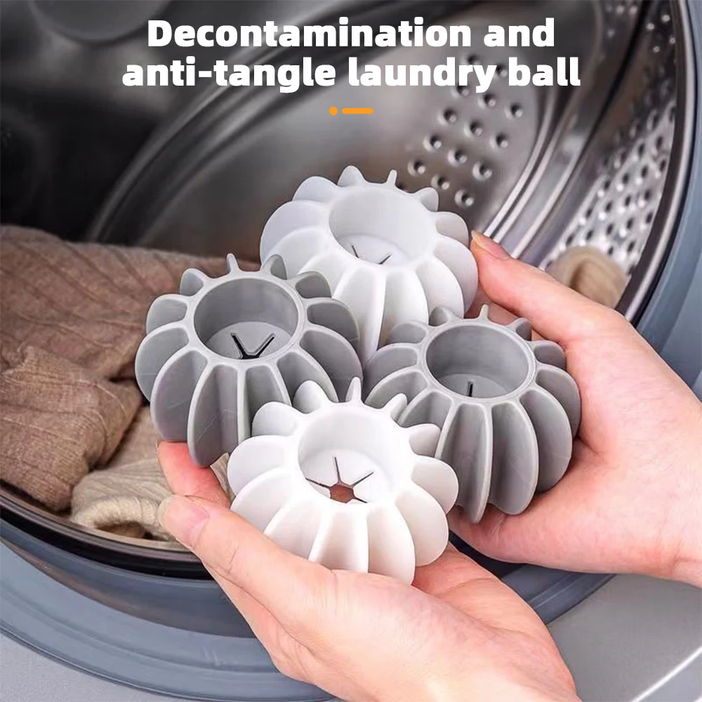 Laundry Ball 8Pcs Silicone Laundry Ball Anti-tangle Catcher Reusable Clothes Cleaning Tools Washing Machine Pet Hair Remover Filter