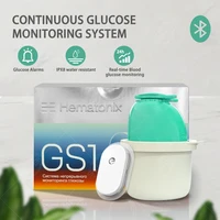 Sibionics GS1 Moniteur de glycémie continu 16 jours, capteur de glycémie dynamique Bluetooth en temps réel pour Android iOS 1