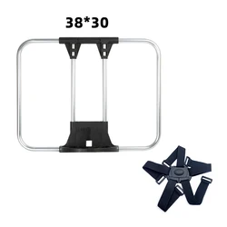 Enhanced Bicycle Bag Frame Bracket for Folding Bikes - Aluminum Alloy Accessories (Type 2 with strap)
