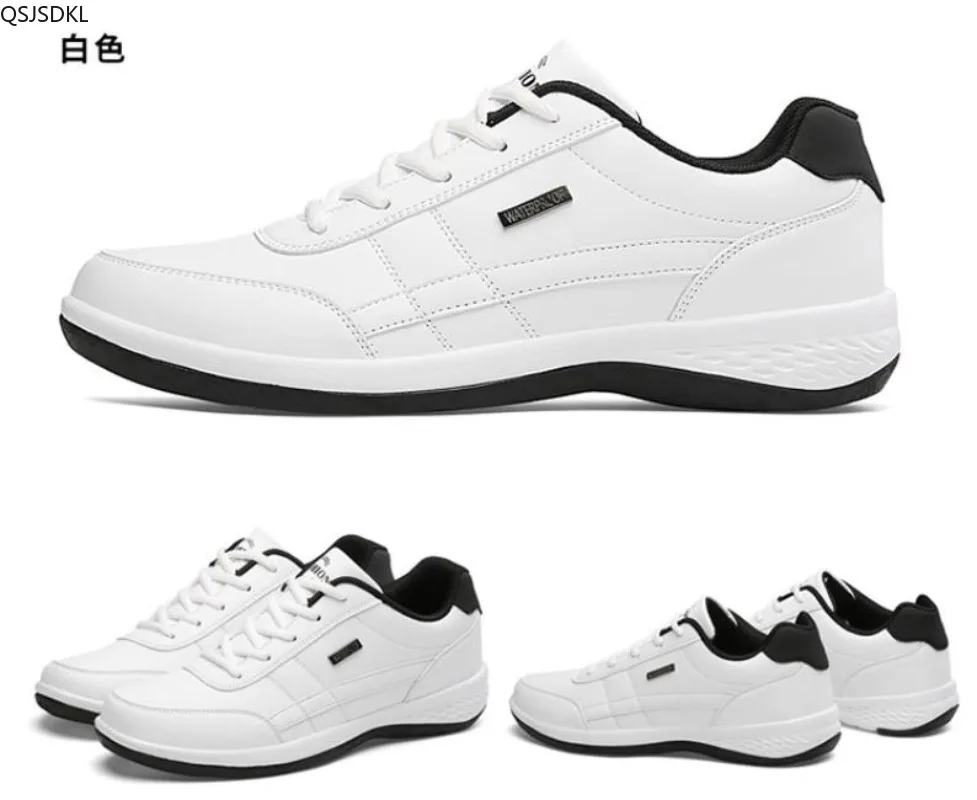 Leder Herren Turnschuhe neuer Trend Casual Man Sportschuhe italienische atmungsaktive Freizeit männliche rutsch feste Schuhe Männer vulkan isierte Schuhe