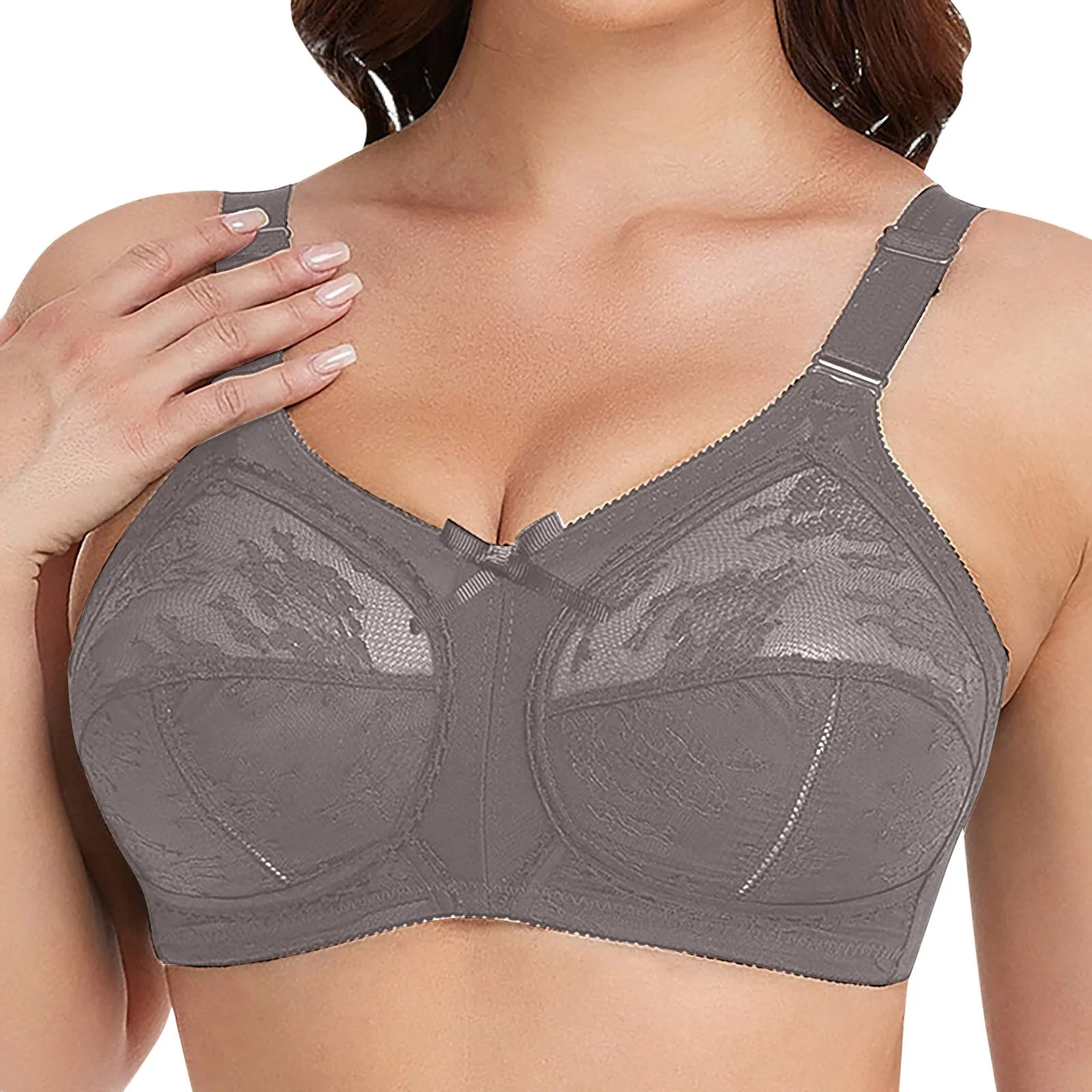 Push Up Bras For Women Women'S Large Size Bra Lace Full Coverage Sexy Comfort Non Padded Non Wired Lingerie бюстгальтер женский - Image 5