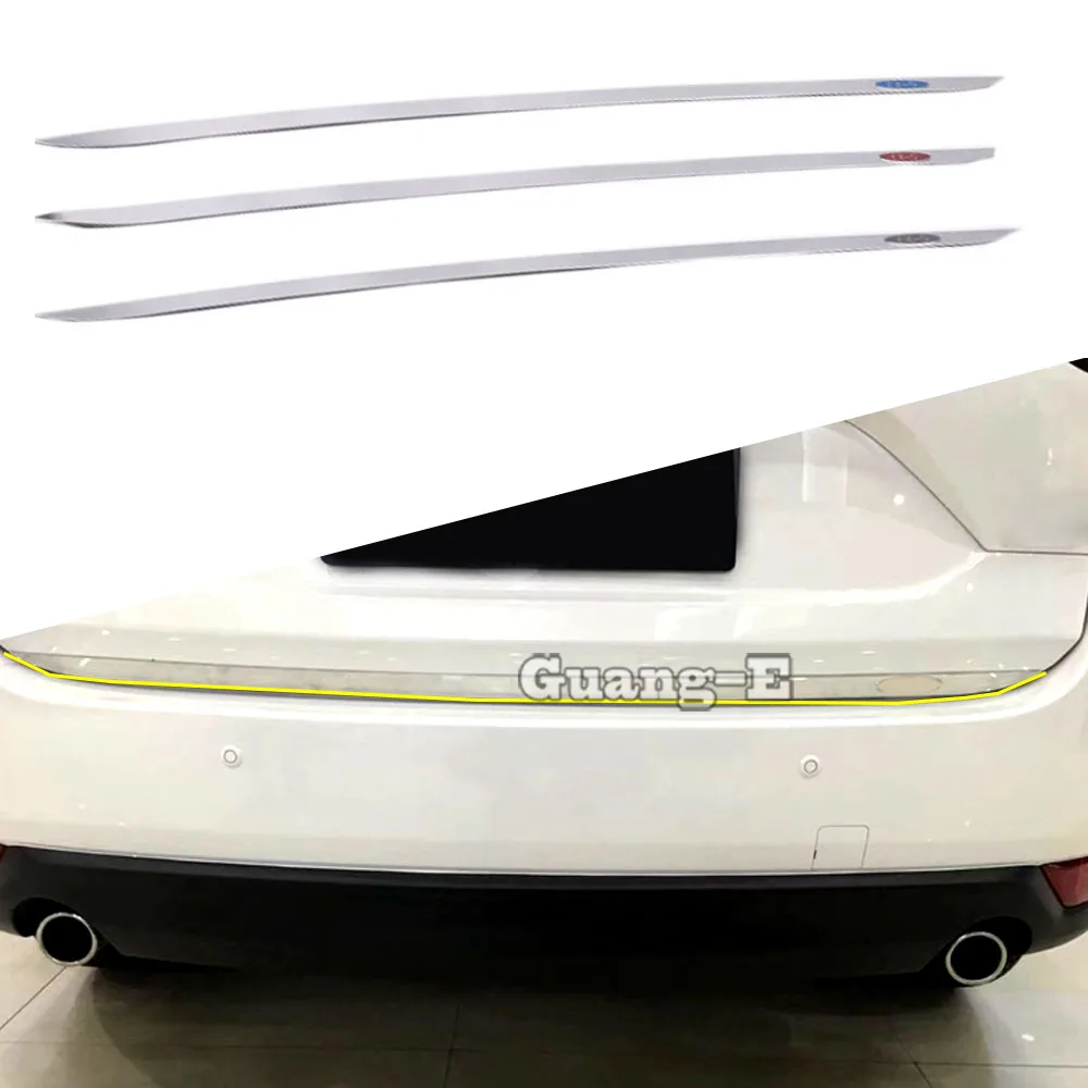 

For Mazda CX-5 CX5 2017 2018 2019 2020 2021 2022 Stainless Steel Rear Back Door License Tailgate Trunk Bumper Frame Plate Trim
