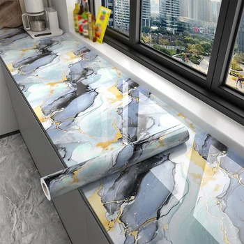 ملصقات بلاط مقاومة للماء والزيت للمطبخ، مقاومة لدرجات الحرارة العالية، ورق حائط ذاتي اللصق للخزانة على سطح الطاولة - Image 6