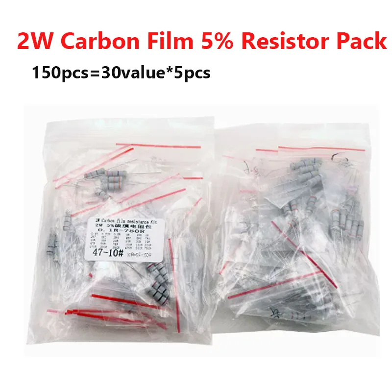 2W Carbon Film Resistor Pack 5% Sample Pack 0.1R-750R 1K-820K Common Resistors 30Value Accuracy 5% 150pcs europa universalis iv common sense content pack