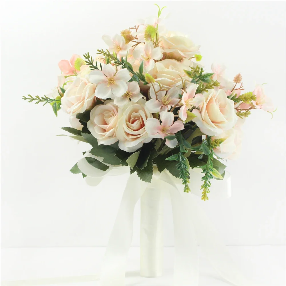 9.5Inch Bridal Bouquet Wedding Bouquets For Bride Cascading Bridal Bouquet Rose Toss Water Drop For Boho Wedding Rustic Ceremony Anniversary