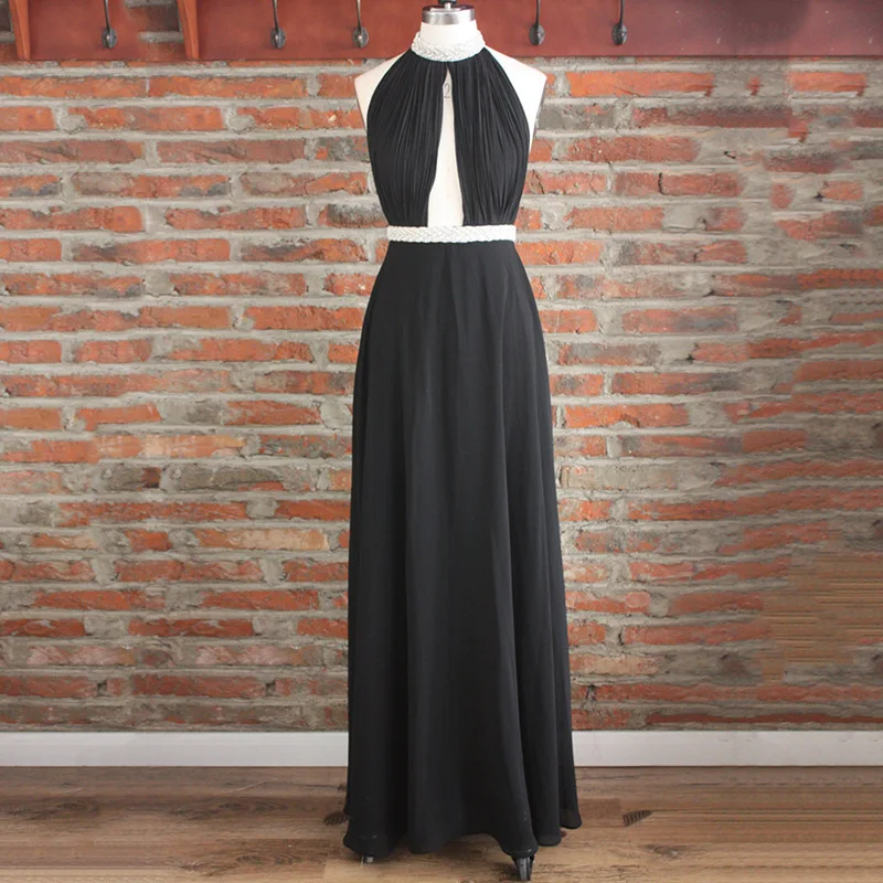 ZL43 Diamond chiffon celebrity long evening dress wedding