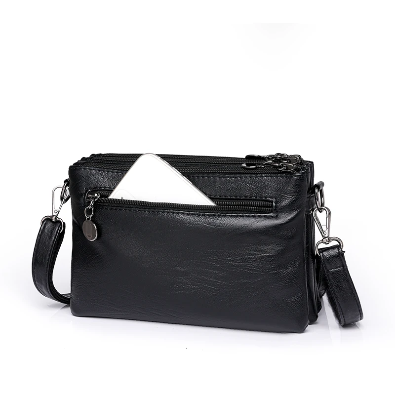Borsa da donna borsa a tracolla causale borsa a tracolla multistrato femminile nuova tendenza moda Multi tasche borsa Bolso Mujer - immagine 3