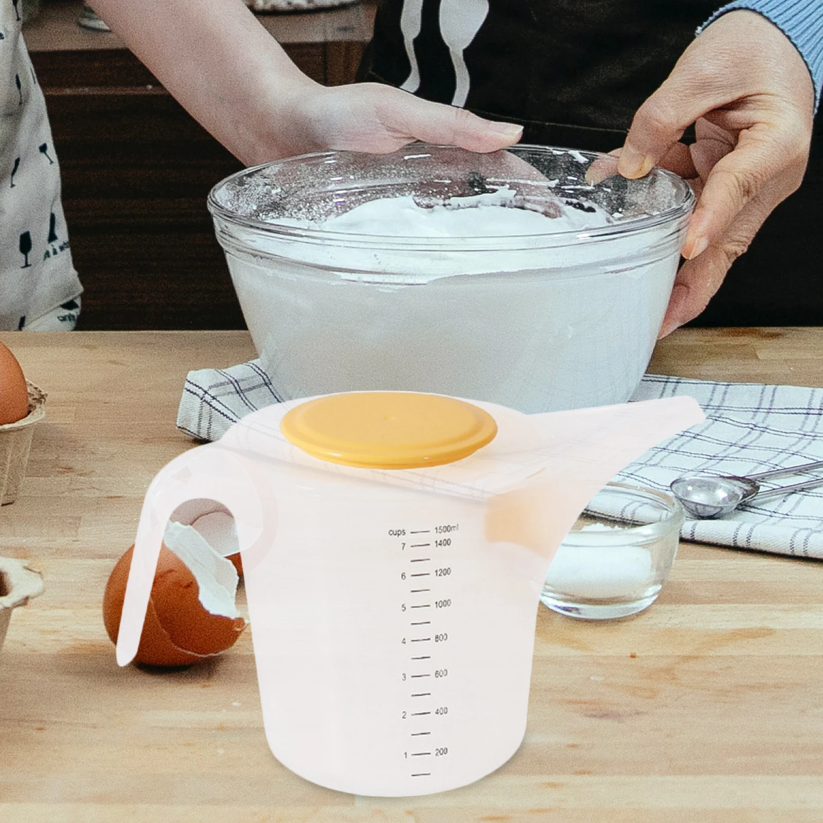 Kitchen Measuring Cup 1.5L Reusable Multifunctional with Scale Pouring Cup for Bakery Party Kitchen Tools Restaurant Cooking