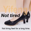 6.0cm Comfort Genuine cow Leather Breathable Work Shoes For Flight Female Stewardess Air Crew Waiter Attendant  Trainmaner 4