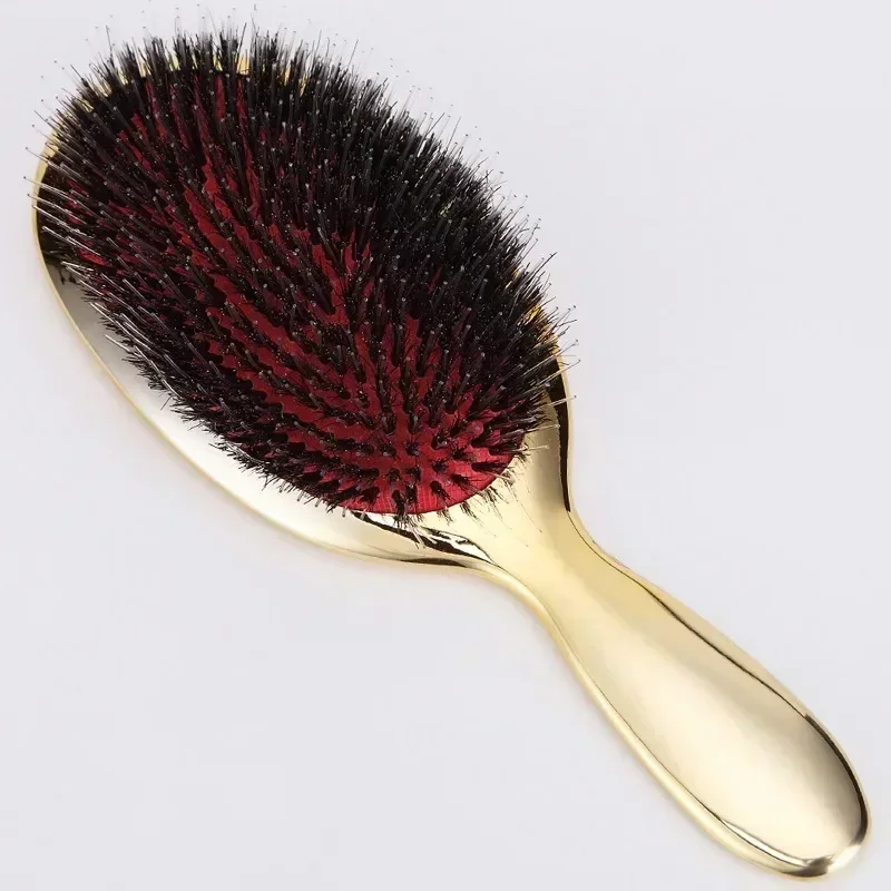 New 1Pc Boar Bristle Comb Professional Salon Hairdressing Tools Air Bag Massage Hair Brush for Hair Extensions  Hair Comb 5 in 1 car detailing brush cleaning natural boar hair brushes auto detail tools products wheels dashboard random color delivery