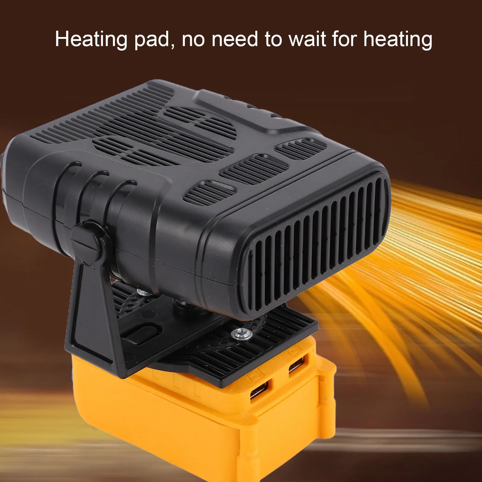 Chauffage électrique intelligent à température constante, 200W, 2 niveaux réglables avec 2 USB, pour batterie Li-Ion DCB208