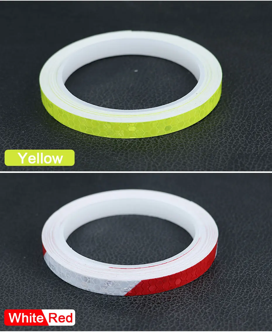 VFLUO - Kit Bandes Stickers Jantes Moto Rétro Réfléchissantes, Autocollants pour 1 Roue, 3M Technology™ - Haute visibilité latérale - Discret et Design - Pose facilitée