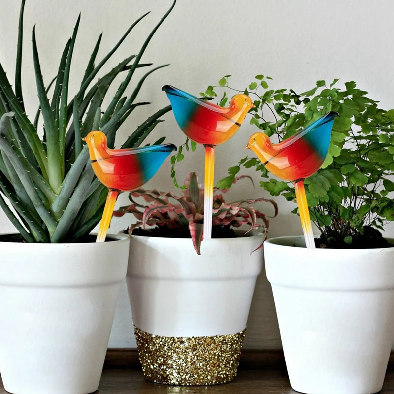 Bird Shape Plant Self Watering Globes Glass Water Bulbs Automatic Self Watering Planter Insert For Indoor Plants Easy To Use plant waterer