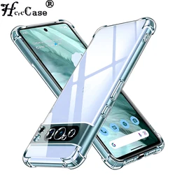 Durable Shockproof Clear Silicone Phone Case - Transparent TPU Back Cover for Google Pixel 8 Pro (Clear)