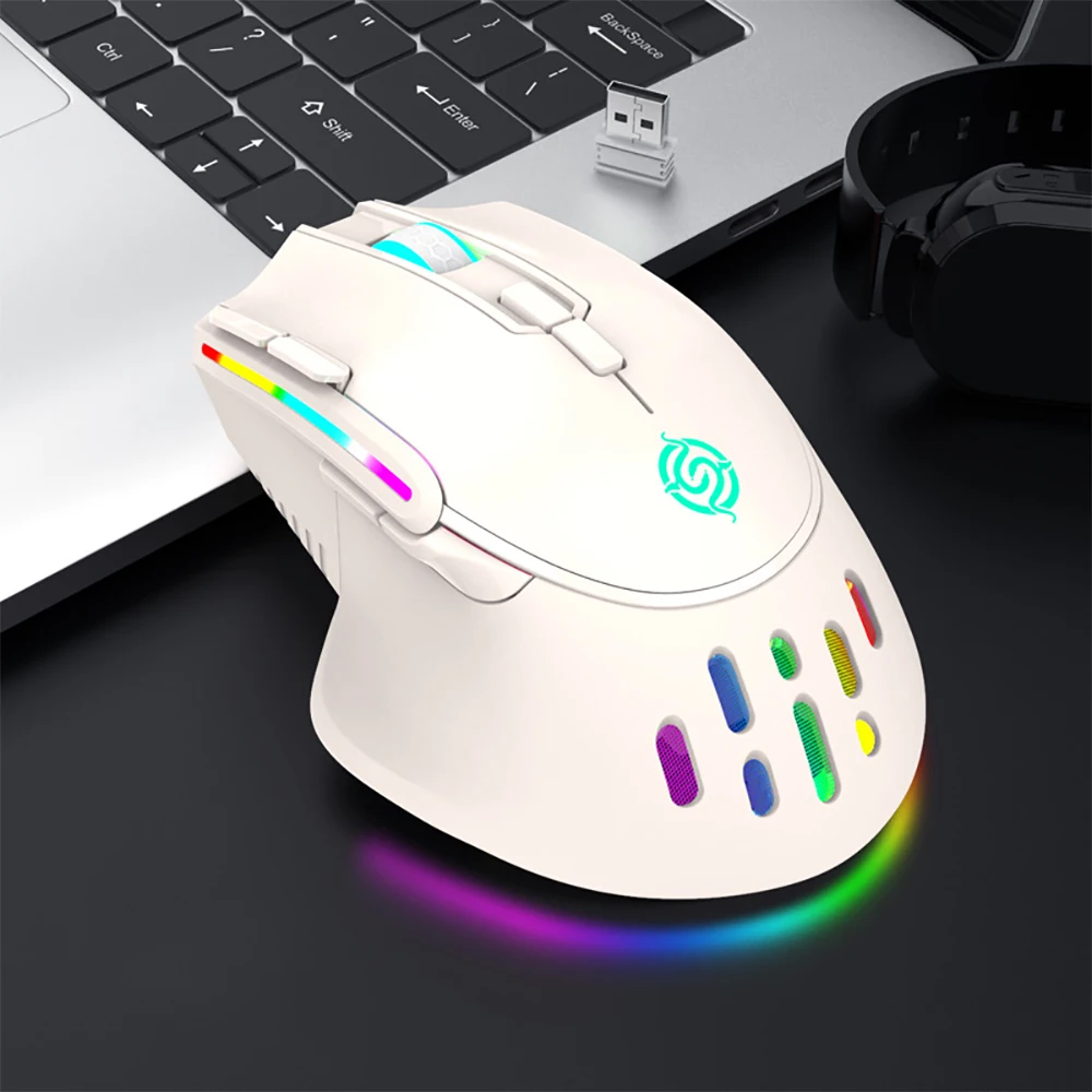 Nowa bezprzewodowa mysz USB 2.4G kolorowa mysz do gier pulpit PC komputery Notebook mysz do laptopa Mause Gamer