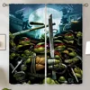 Bathroom Curtains for Living Room 2 Elegant Pieces Ninja T-Turtles Cheap Free Shipping Curtains Blackout Blackout Curtain 100% 1