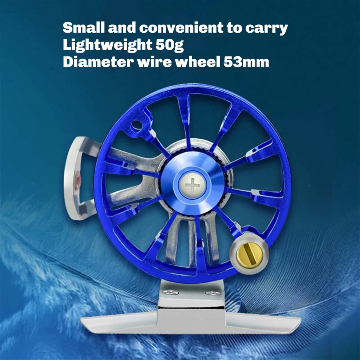 SEMOIC Metal Right Hand Flying Ice Fishing Reel Rock Fishing Hand Rod Front Wheel with One Click Release Switch