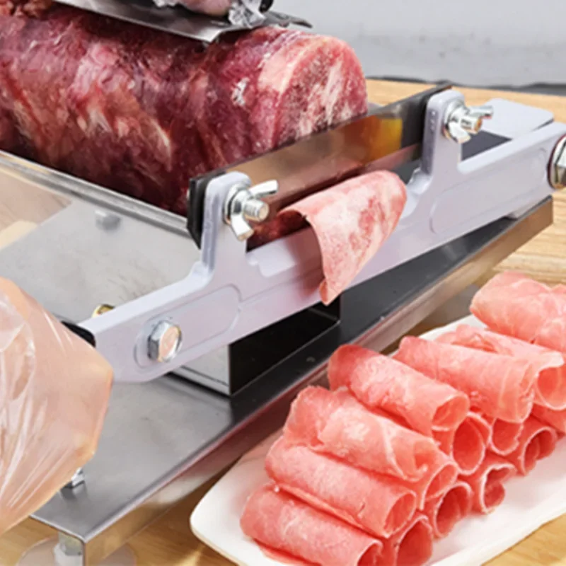 

2020 Household Manual Frozen Meat Slicer Lamb roll Slicer Bacon Cutting Machine Vegetable Fruit Cutter Slicer
