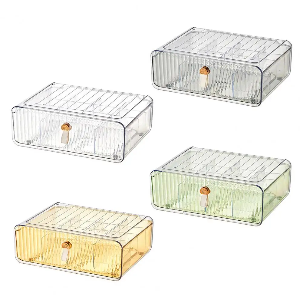

16 Cell Clear Drawer Storage Box Stackable Dustproof Underwear Storage Box Socks Ties Belts Divider Organizer Home Supplies