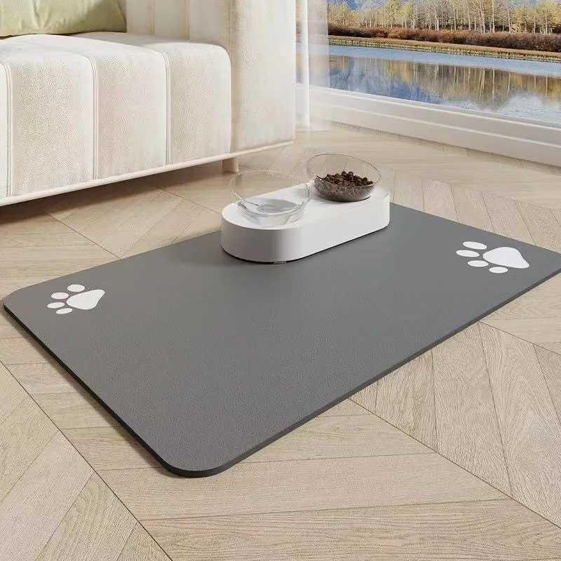 Pet diatom mud mat, cat and dog feeding mat, spill-proof, waterproof and easy-to-clean pet absorbent quick-drying placemat