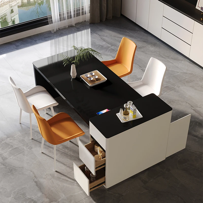 Nordic Adjustable Dining Table Mobile Coffee Designround Ables Modern Living Room Moveis Para Cozinha Luxury Furniture