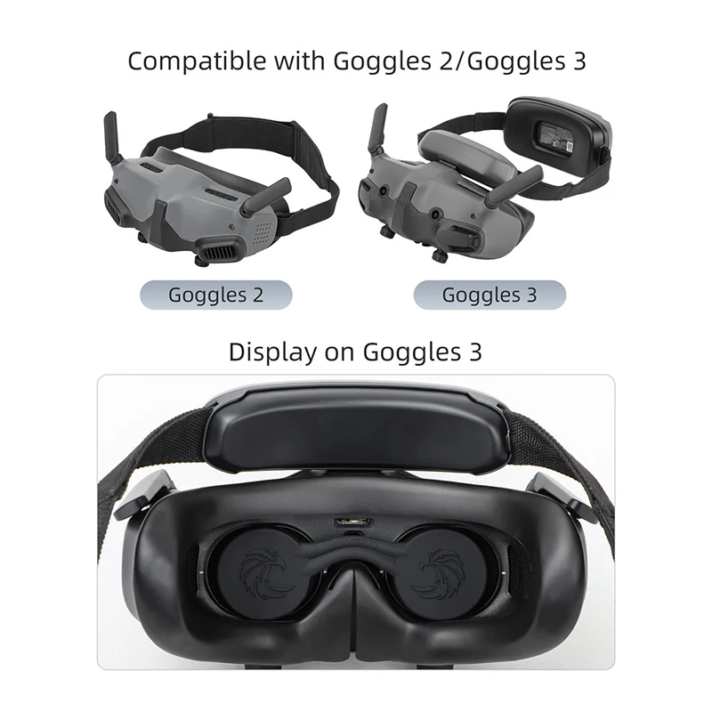 DJI Avata 2 용 드론 안경 보관 패드, 렌즈 실리콘 보호대 커버, 보호 안테나 보관 거치대